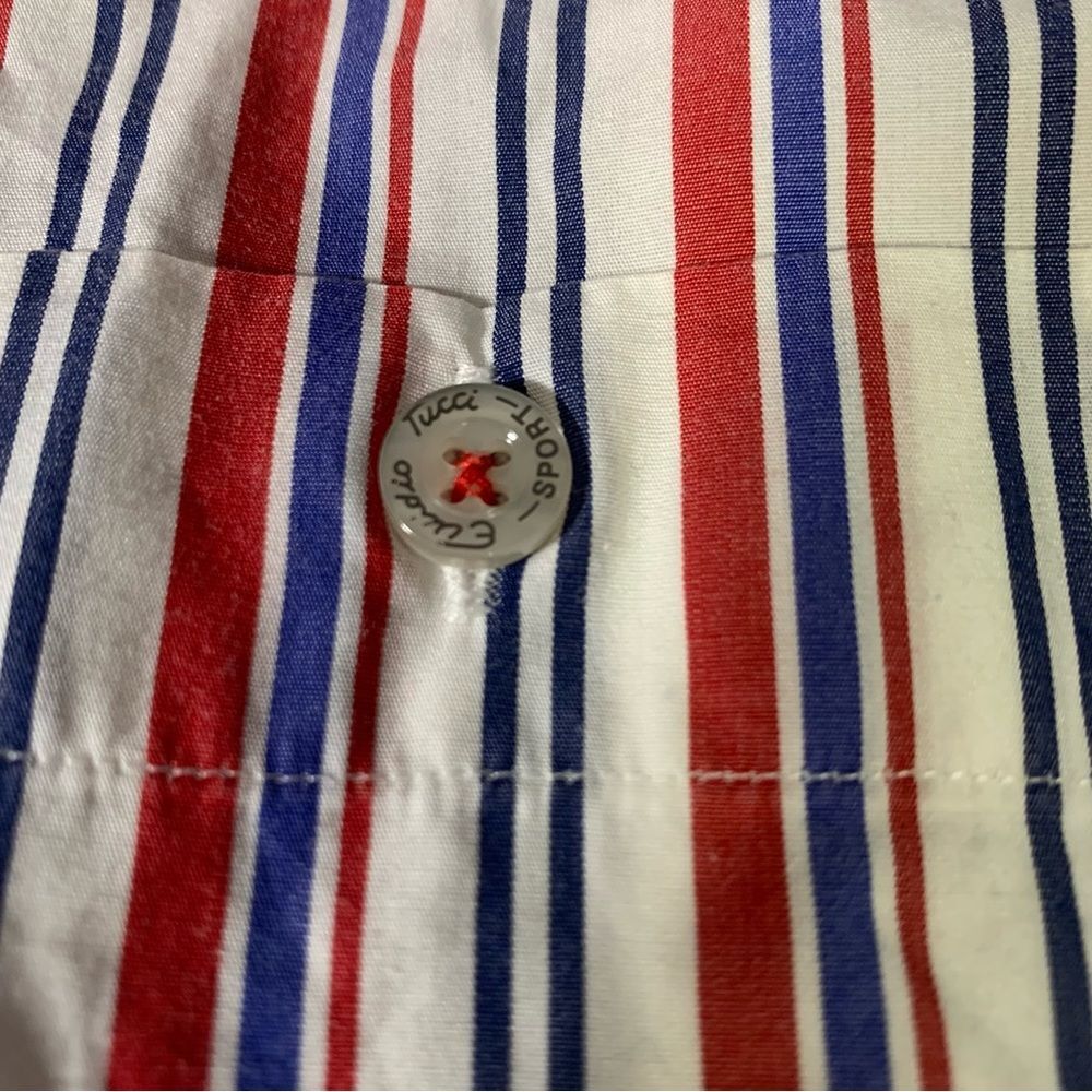 Emidio Tucci Sport Striped Casual Button Down Shirt M #609 - Picture 4 of 11